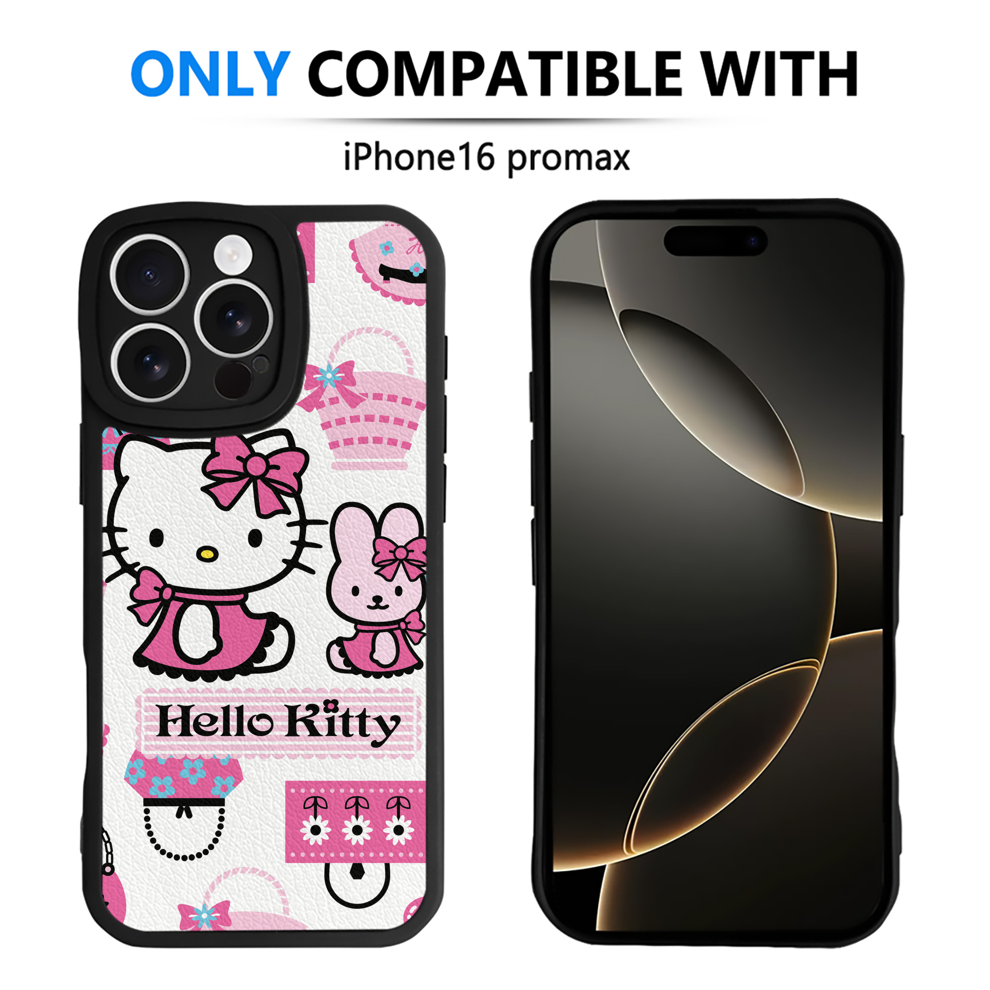 （画像用） Hello Kitty ハローキティ 【iPhone 16シリーズ対応】シリコンスマホケース（レザー調） 材質：シリコン